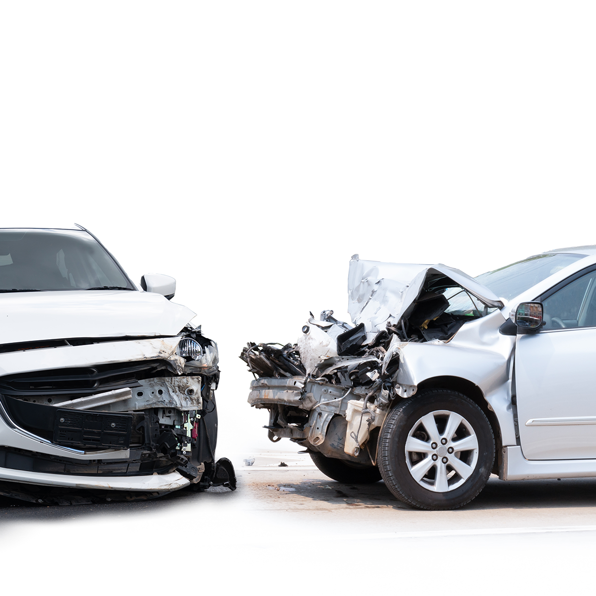 2 Vehicles involved in a car accident